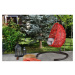 Červeno-sivé závesné záhradné kreslo Findik – Floriane Garden
