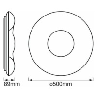 Svietidlo LEDVANCE ORBIS CROMO 500mm, 34W, 3-6500K, CCT, IP20, TW (OSRAM)