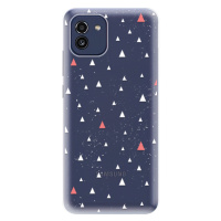 Odolné silikónové puzdro iSaprio - Abstract Triangles 02 - white - Samsung Galaxy A03