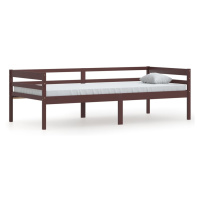 vidaXL Posteľný rám tmavohnedý borovicový masív 90x200 cm