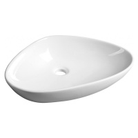 SAPHO - TERUEL keramické umývadlo 59x39 cm, na dosku, biela BH7007