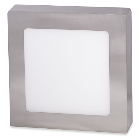 Ecolite Strieborný prisadený LED panel hranatý 225 x 225mm 18W Farba svetla: Teplá biela LED-CSQ