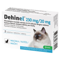 DEHINEL 230 mg/20 mg pre mačky tabliety 2 tabliet