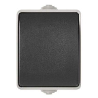 EMOS Prepínač nástenný schodiskový č. 1,6 IP54, 1 tlačidlo, 3104139800