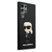 Karl Lagerfeld Liquid Silicone Ikonik NFT Zadný Kryt pre Samsung Galaxy S24 Ultra Black