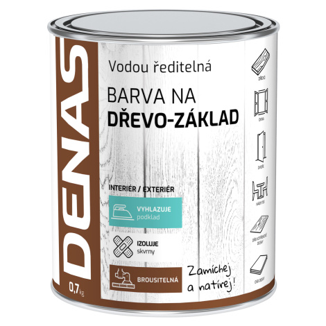 DENAS - Základná farba na drevo biela 0,7 kg