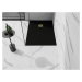 MEXEN/S - Stone+ obdĺžniková sprchová vanička 140 x 80, čierna, mriežka zlatá 44708014-G