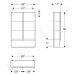 GEBERIT - Selnova Square Zrkadlová skrinka 850x588x175 mm, 2 dvierka, lesklá biela 501.264.00.1