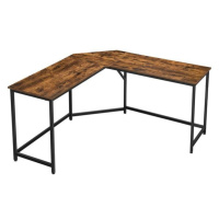 Sconto Rohový písací stôl MONA I čierna/hnedá