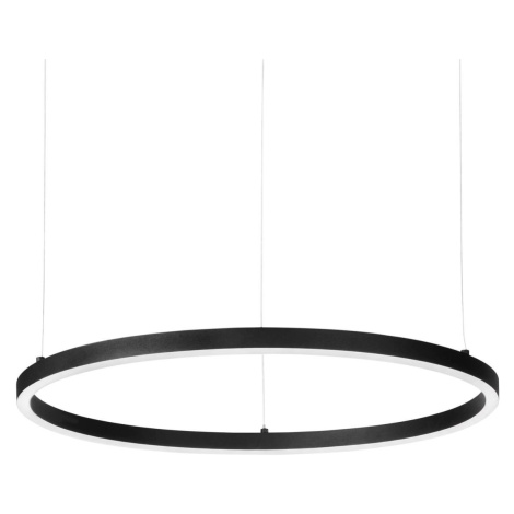 Ideal Lux LED závesná lampa Oracle Slim Ø 70 cm čierna 3 000 K