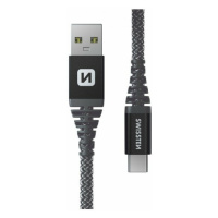 SWISSTEN Nabíjací kábel kevlarový USB USB-C, 1,5 m