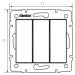 LOGI Trojitý vypínač - č. 3 Strieborná