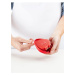 Sada štyroch kusov tvorítok na zmrzlinu v tvare jahody v červenej farbe Lékué