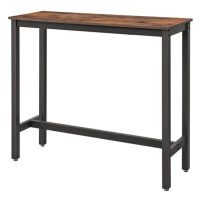 Sconto Barový stôl LEKSA III hnedá/čierna