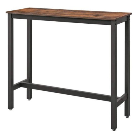 Sconto Barový stôl LEKSA III hnedá/čierna Houseland