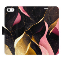 Flipové puzdro iSaprio - Gold Pink Marble 02 - iPhone 5/5S/SE