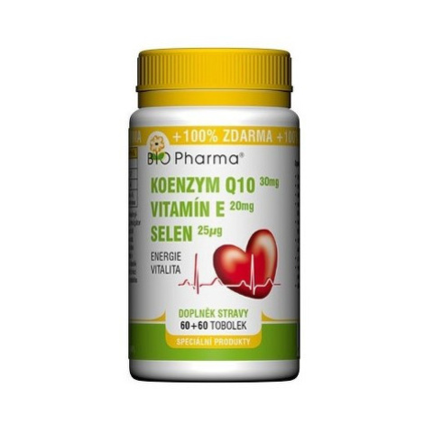 BIO Pharma koenzým Q10 30mg + vitamín E 20 mg + selén 25 µg 60 + 60 kapsúl