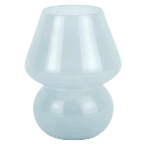 Svetlomodrá LED stolová lampa so skleneným tienidlom (výška 20 cm) Vintage – Leitmotiv