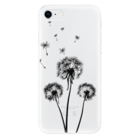 Odolné silikónové puzdro iSaprio - Three Dandelions - black - iPhone SE 2020