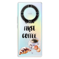 Odolné silikónové puzdro iSaprio - First Coffee - Honor Magic5 Lite 5G