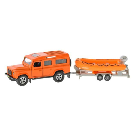 Kids Globe Traffic auto Land Rover 14cm s člnom