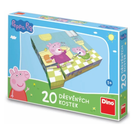 Drevené kocky Peppa Pig: Veselý deň - 20 kociek