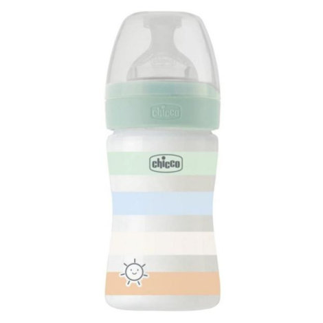 CHICCO Fľaša dojčenská Well-being silikón 150ml chlapec