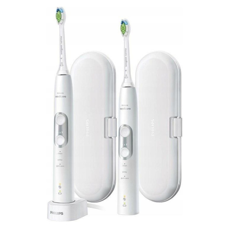 Philips Sonicare 6100 HX6877/34 elektrická zubná kefka, sada 2 kusov, časovač, cestovné púzdro, 