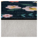 Tmavomodrý prateľný koberec 170x240 cm MATCH NORDIC FLORAL – Flair Rugs