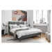 Svetlozelená čalúnená dvojlôžková posteľ s roštom 140x200 cm Eve – Miuform