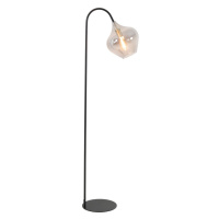 Čierna stojacia lampa (výška 160 cm) Rakel - Light & Living