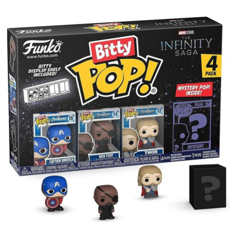 Funko Bitty POP! Marvel- Captain America 4 pack