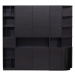 Čierna modulárna knižnica z borovicového dreva 228x210 cm Finca – WOOOD