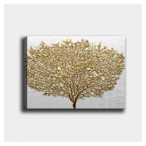 Obraz Strom 70x100 cm zlatý