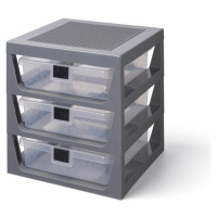 LEGO® organizér se tromi zásuvkami - tmavo šedá