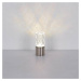 LED dobíjacia stolová lampa Lunki, niklová farba, výška 19 cm, CCT