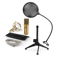 Auna MIC-900G-LED V2, trojdielna USB mikrofónová sada, kondenzátorový mikrofón + pop-filter + st