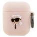 Púzdro Karl Lagerfeld AirPods 1/2 cover pink Silicone Karl Head 3D (KLA2RUNIKP)