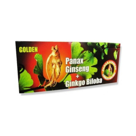 GOLDEN Panax Ginseng + Ginkgo Biloba + Magnézium ampulky na pitie 10 ml x 10 ks GOLDEN TILE
