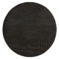Kusový koberec Norwalk 105105 dark grey - 160x160 (průměr) kruh cm Mint Rugs - Hanse Home koberc