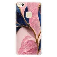 Odolné silikónové puzdro iSaprio - Pink Blue Leaves - Huawei P10 Lite