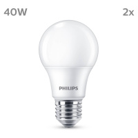 Philips LED E27 4,9W 470lm 2 700 K matná 2 ks