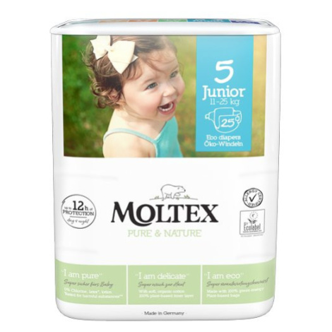 MOLTEX Pure&Nature Plienky jednorazové 5 Junior (11-25 kg) 25 ks