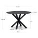 Čierny okrúhly jedálenský stôl so sklenenou doskou ø 120 cm Argo – Kave Home