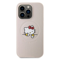 Plastové puzdro Hello Kitty na Apple iPhone 15 Pro HKHMP15LPMHSKP PU Kitty Asleep Logo MagSafe r