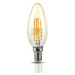 Žiarovka sviečková LED Filament E14 4W, 2200K, 350lm,  VT-1955 (V-TAC)