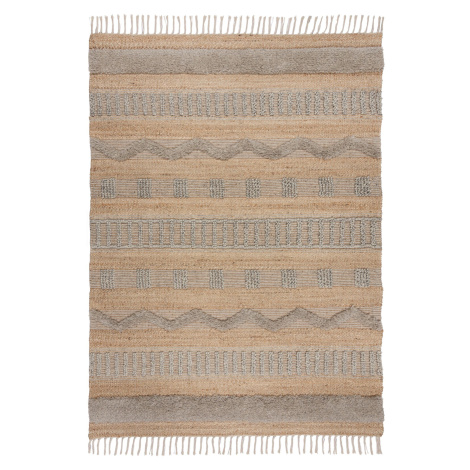 Kusový koberec Jubilant Medina Jute Natural/Grey - 120x170 cm Flair Rugs koberce