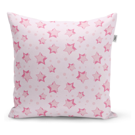 Vankúš Ružové hviezdy - 40x40 cm