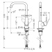 Hansgrohe Focus M41, drezová batéria 260, čierna matná, HAN-31820670