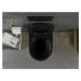 MEXEN - Lena Závesná WC misa vrátane sedátka s slow-slim, duroplast, čierna mat / zlatý vzor 302